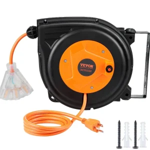 Heavy Duty Retractable Extension Cord Reel 30 FT