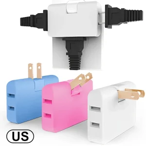 3 Way Flat Wall Outlet Extender Adapter